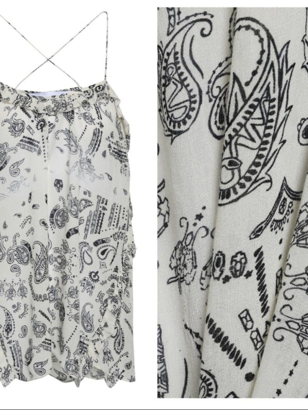 IRO Ruffled printed georgette camisole 0947 - Picture 2 of 7